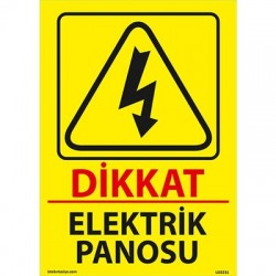 Dikkat Elektrik Panosu Uyarı Levhası